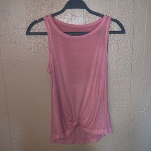 American Eagle soft pink tank top with front knot (xs)